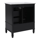 30" Bathroom Vanity With Sink, 3 Drawers, Adjustable Feet