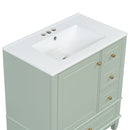 Freestanding Bathroom Vanity With Sink, Soft Close Door, 3 Drawers