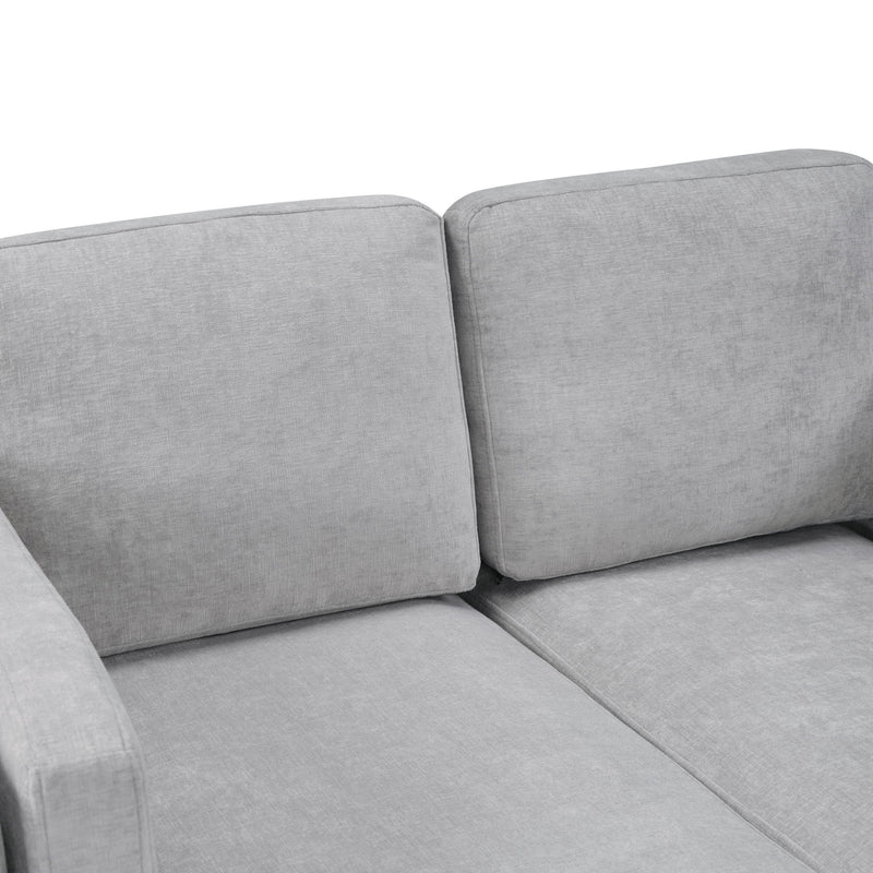 Modern Chaise Lounge With Dual Layer Armrests