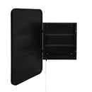 Rectangle Medicine Cabinet Mirror Bathroom Mirror With Storage Wall Mounted Medicine Mirror Cabinet With LED - Black