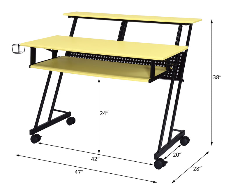 Suitor - Music Recording Studio Desk - Black / Yellow