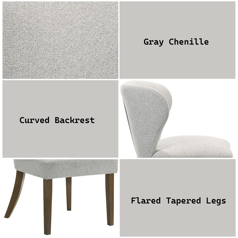 Dillon - Side Chair (Set of 2) - Gray / Walnut