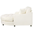 Modern Chaise Lounge Upholstered Sofa Couch With Tufted Seat And Detachable Pillows For Living Room