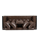 Contemporary Oversized Loveseat With Accent Pillow
