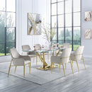 Barnard - Dining Table - Clear Glass & Mirrored Gold