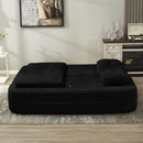 Multi Functional Sectional Sofa Bed With Independent Chaise Lounge And Functional Blanket