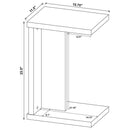 Clower - Engineered Wood C-Shaped Sofa Side Table