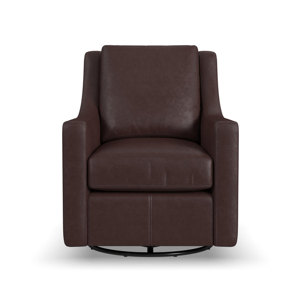 Murph - Stationary Swivel Chair - Dark Brown