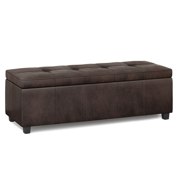 Castleford - Storage Ottoman - Distressed Brown