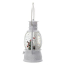 Christmas Plastic / Resin Lantern With Snowman & Tree LED / Water Spinning / 6 Hours Timer, 3*AA Batteries Required - White / Multi