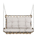 Arruda - Outdoor Wicker Porch Swing With Cushions