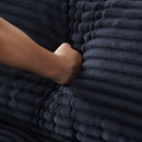 Elegant Corduroy Sofa With Throw Pillows And Backrests