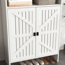 Modern Minimalist Shoe Cabinet With Sliding Door Design - White