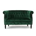 Antique Chesterfield Style Loveseat With Button Tufting