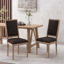 French Country Style Dining Chair With Upholstered Seating And Fluted Legs