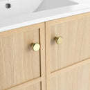 Modern Freestanding Bathroom Vanity With Ceramic Sink And Soft Closing Doors