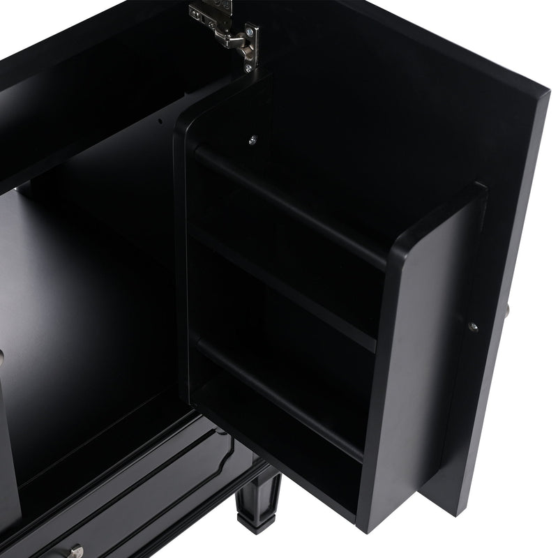 Vintage Style Bathroom Vanity With Sink, Multi Functional Storage, Soft-Closing Door