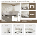 Modern Modular Sectional Oversized Couch Set With Pillows, Minimalist Style Wide Seat Comfy Sofa