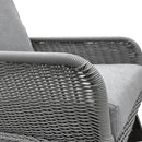 Contemporary Minimalist Wicker Rocking Chair With Soft Cushions And Durable Wooden Frame