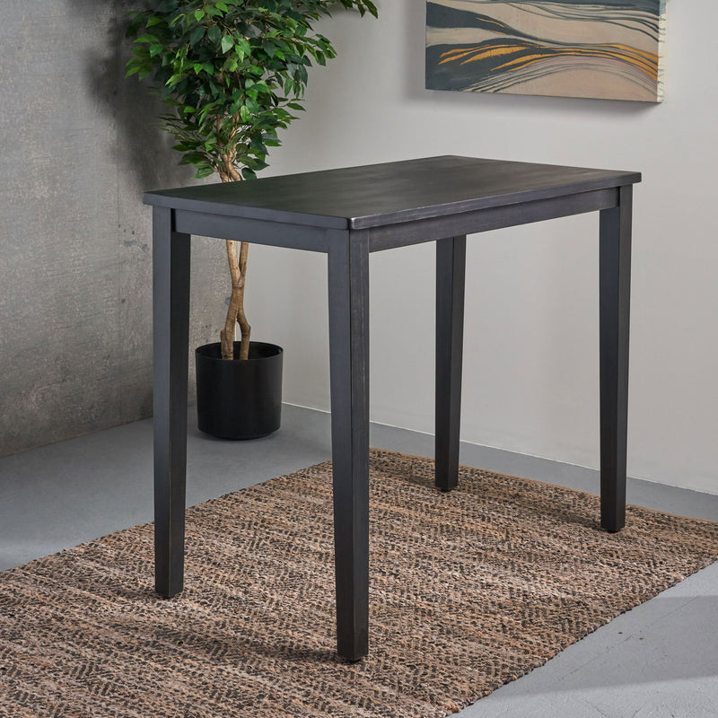 Bar Table With Tapered Legs - Gray
