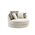 Swivel Accent Barrel Chair With 5 Movable Pillow 360 Degree Swivel Round Sofa Chair For Living Room, Bedroom, Hotel