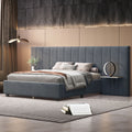 Upholstered Platform Bed With Big Headboard