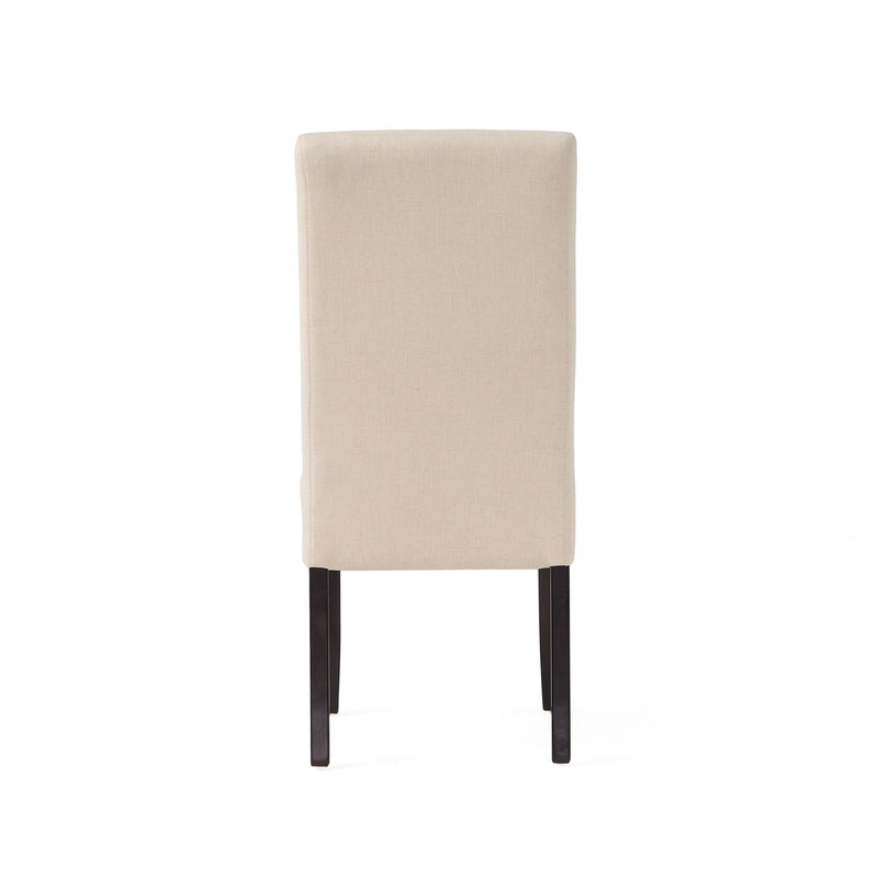 Pertica - Dining Chair Contemporary Design Wood Fabric - Natural