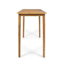 Outdoor Minimalist Acacia Wood Rectangle Bar Table