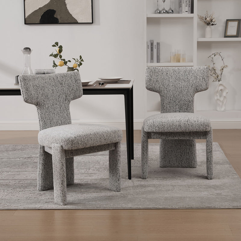 Armless Curved Back Accent Chairs (Set of 2)