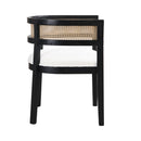 Contemporary Dining Chair Set With Rattan Backrest
