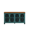 Elegant 4 Door Cabinet With Tempered Glass Doors