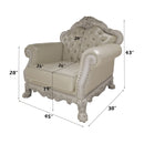 Dresden Chair - PU & Bone White Finish - Atlantic Fine Furniture Inc