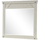 Industrial Farmhouse Mirror - White