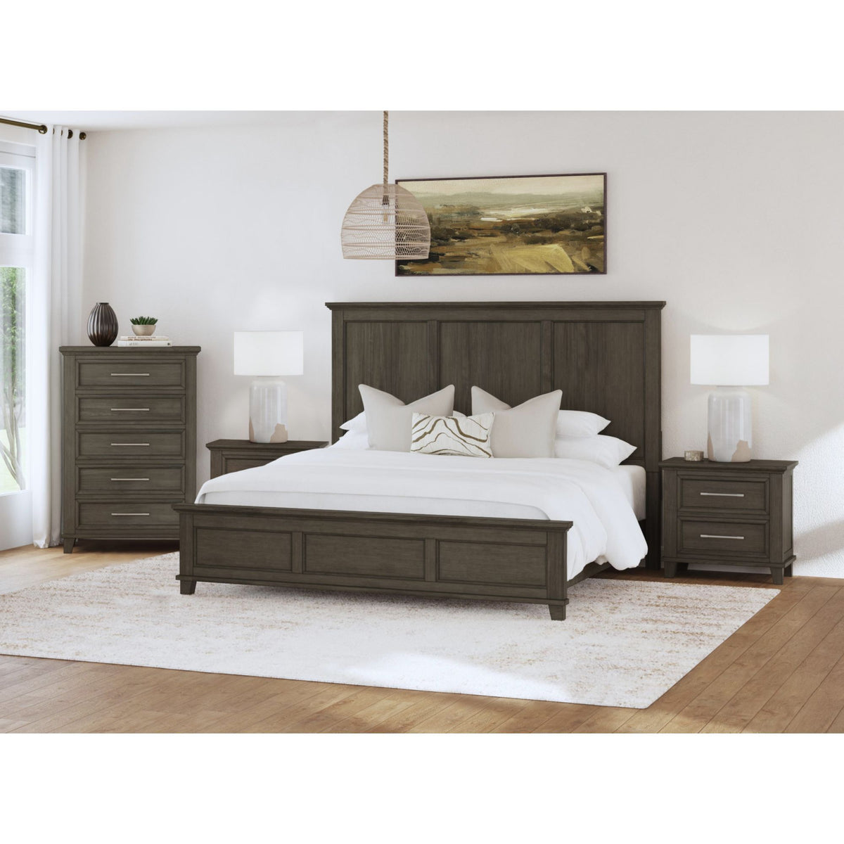 Canterbury Panel Bedroom Set in Dark Gray by Elements International, view 42