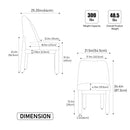 Wide Minimalist Dining Chair