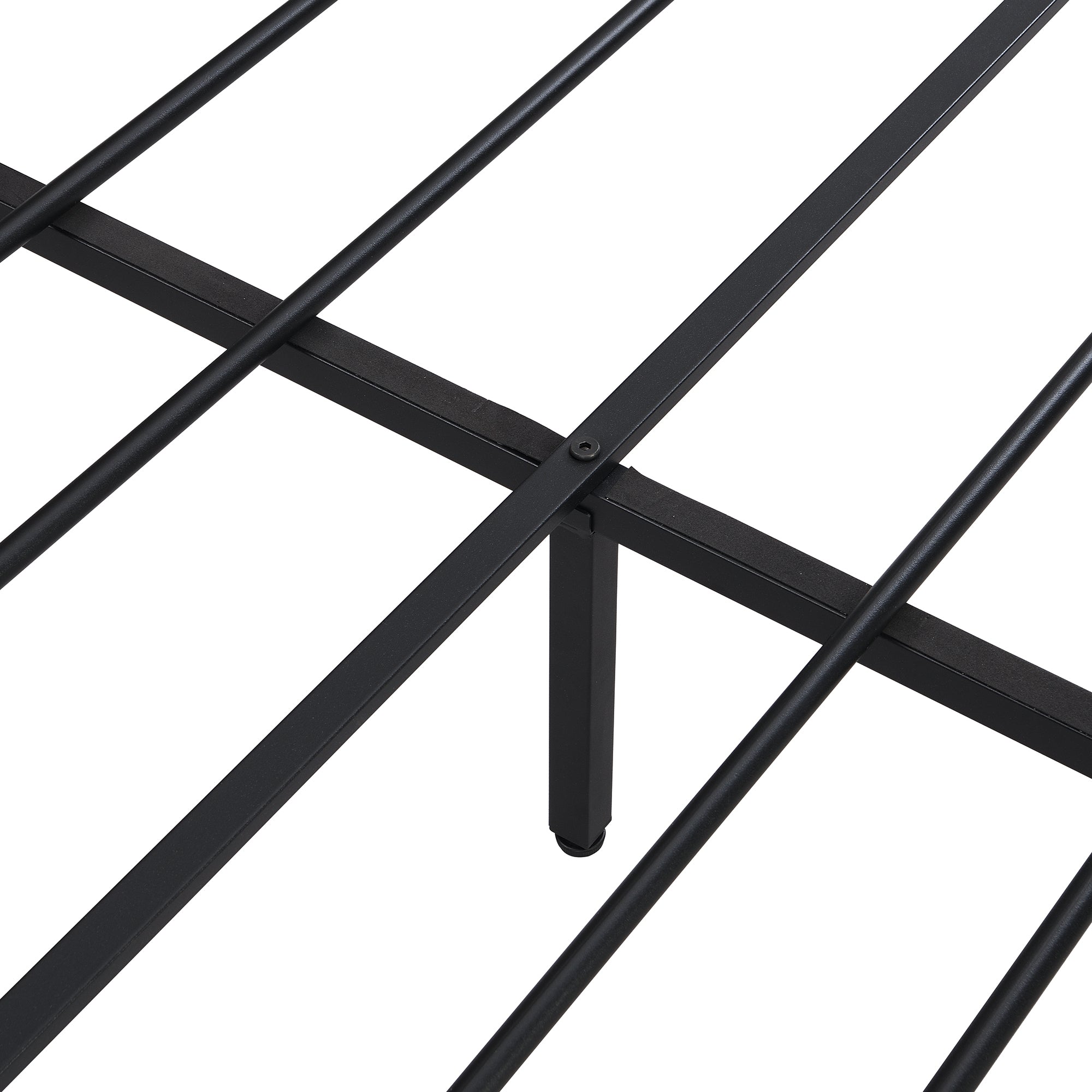 Full Size Metal Platform Bed Frame with Wooden Headboard and Footboard with USB LINER, No Box Spring Needed, Large Under Bed Storage, Easy Assemble - Atlantic Fine Furniture Melbourne FL
