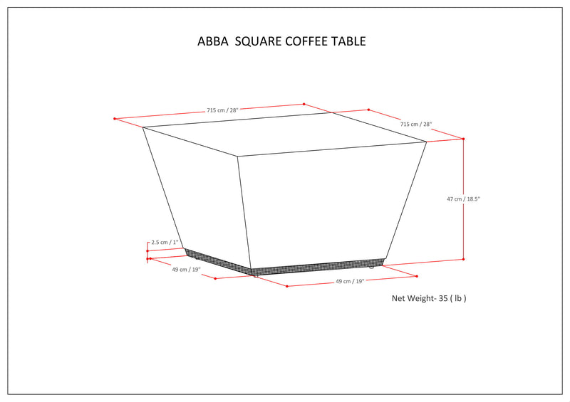 Abba - Square Coffee Table