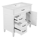Bathroom Vanity With Sink, Freestanding Cabinet & Drawers