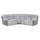 Bruni - Sectional Sofa With LED Lighting And Manual Recline - Gray