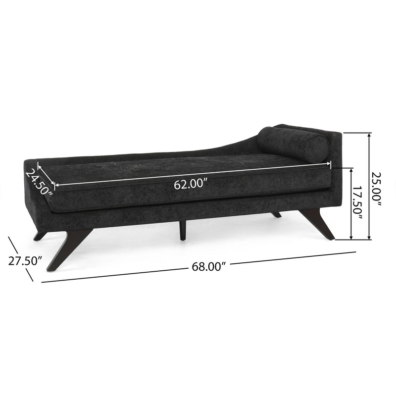 Etherealuxe - Chaise Lounge With Birch Splayed Legs