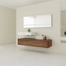 Modern Wall Mounted Bathroom Vanity With Resin Sink And Soft Close Drawer