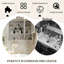 3 Door Wall Cabinet With Glass Door And Towel Bar