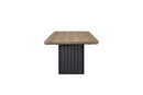Double Pedestal Table Latte - Light Brown