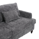 Mid Century Modern Chenille Fabric Loveseat Sofa, 2 Seat Upholstered Couch
