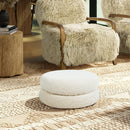 Homary - Floor Cushion Footrest Ottoman - Ivory White