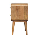 T Bar Ridged Nightstand - Oak