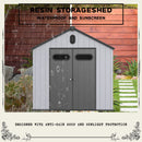 Resin Plastic Storage Shed For Backyard Garden With Spire Tool Storage