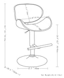 Marana - Multifunctional Handcrafted Bentwood Adjustable Swivel Bar Stool