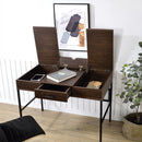 Verster - Desk - Oak & Black Finish - Atlantic Fine Furniture Inc