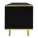 TV Stand For TVs Up To 80", Entertainment Center With 2 Shelves And LED Lights